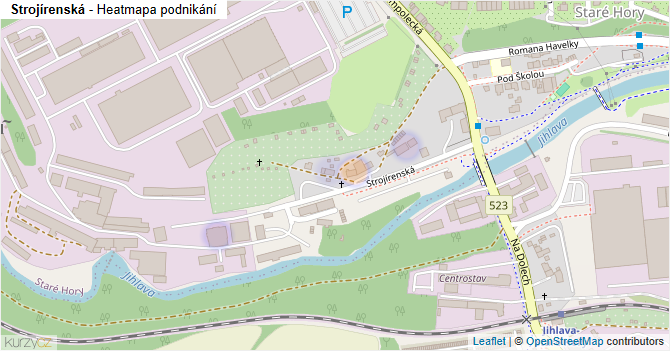 Strojírenská - mapa podnikání