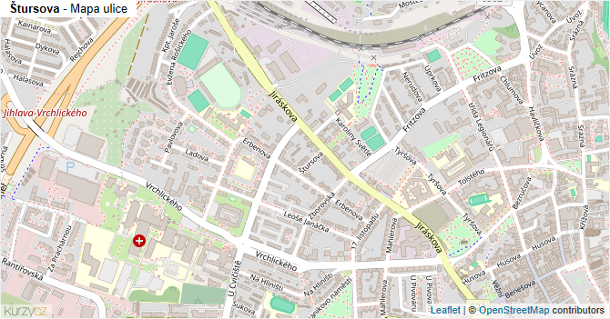 Štursova - mapa ulice