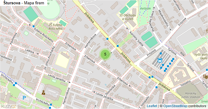 Štursova - mapa firem
