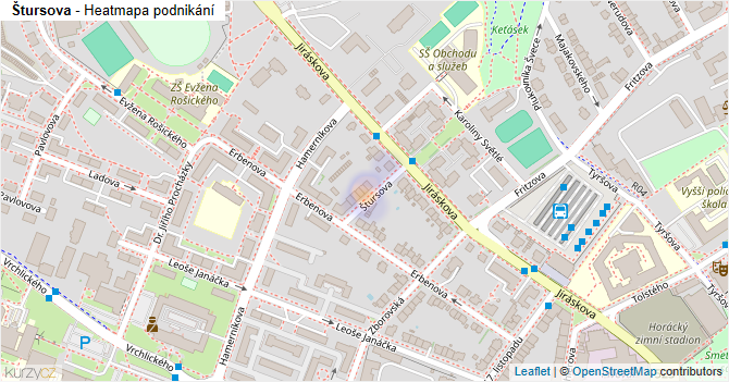 Štursova - mapa podnikání