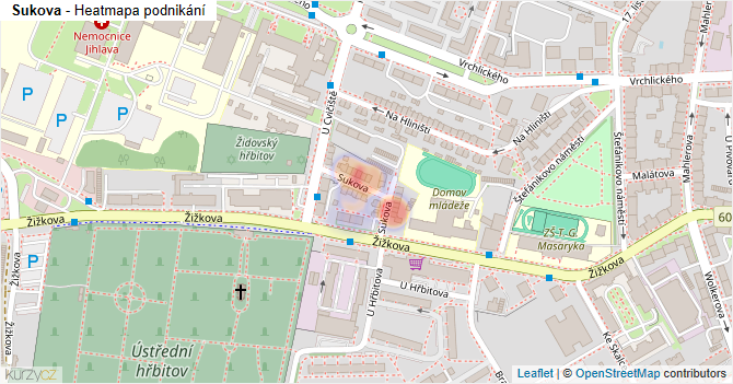 Sukova - mapa podnikání
