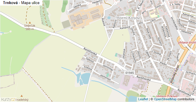 Trnková - mapa ulice