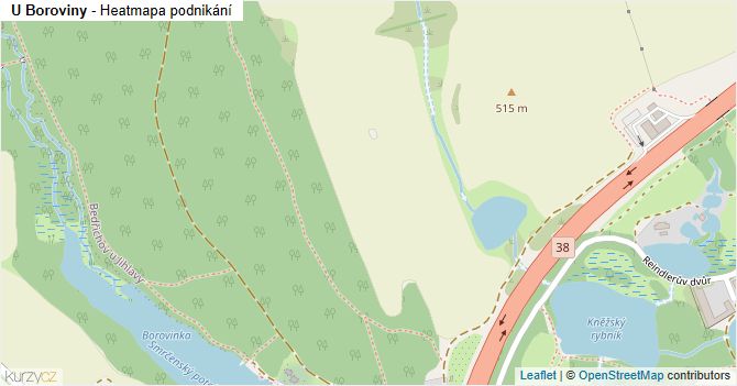 U Boroviny - mapa podnikání