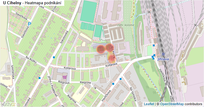 U Cihelny - mapa podnikání
