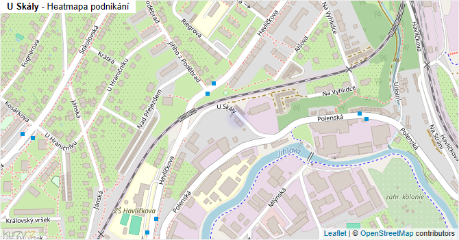 U Skály - mapa podnikání