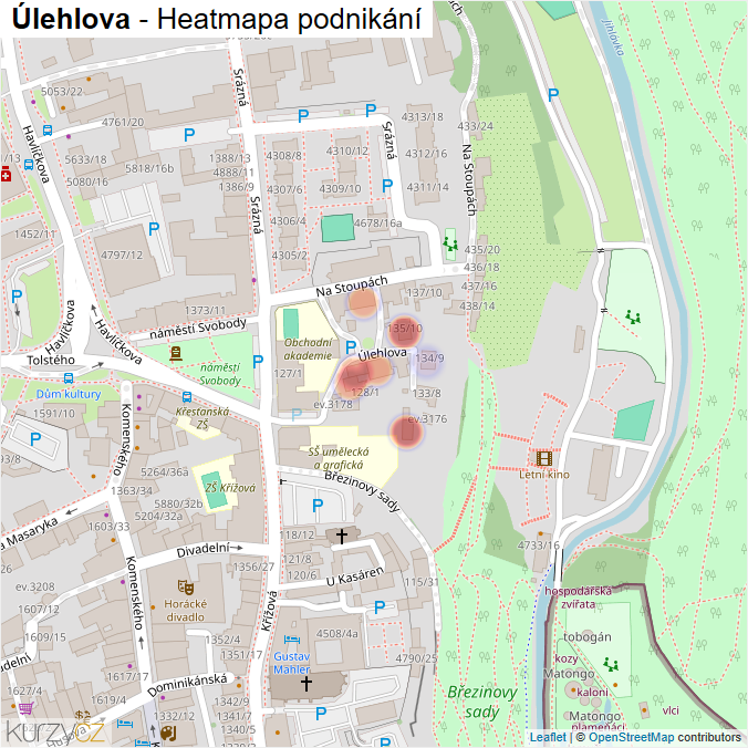 Mapa Úlehlova - Firmy v ulici.