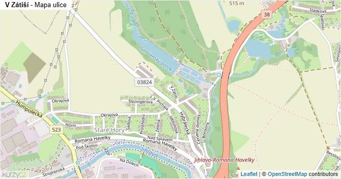 V Zátiší - mapa ulice