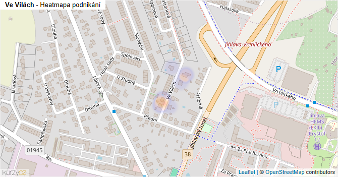 Ve Vilách - mapa podnikání