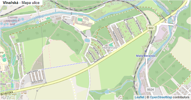 Vlnařská - mapa ulice