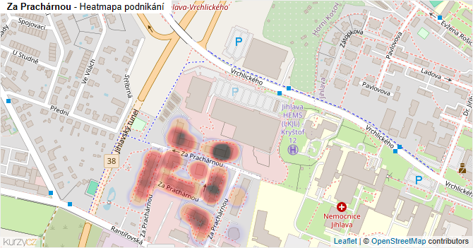 Za Prachárnou - mapa podnikání