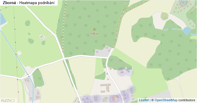 Zborná - mapa podnikání