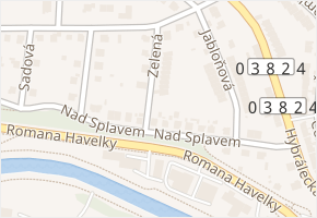 Zelená v obci Jihlava - mapa ulice