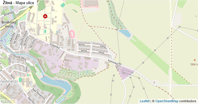 Žitná - mapa ulice