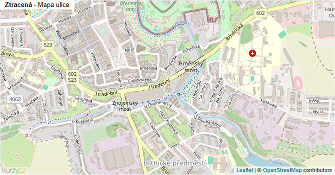Ztracená - mapa ulice