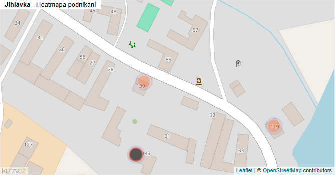 Jihlávka - mapa podnikání