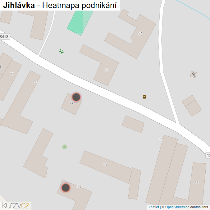Mapa Jihlávka - Firmy v obci.
