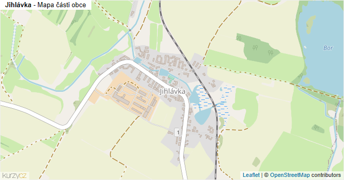 Jihlávka - mapa části obce