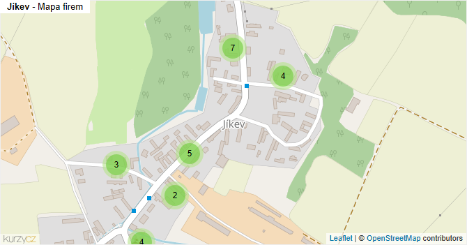 Jíkev - mapa podnikání