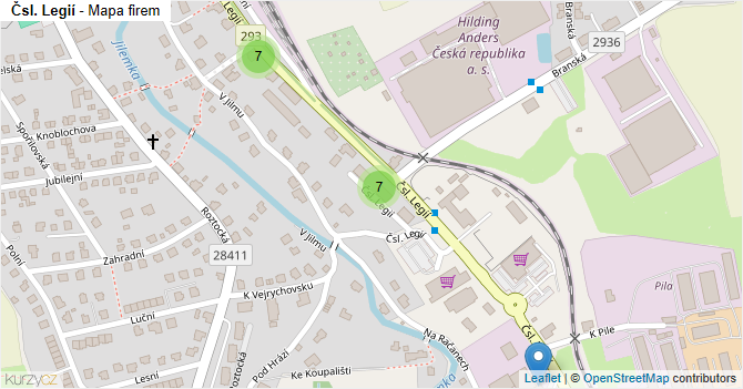 Čsl. Legií - mapa firem