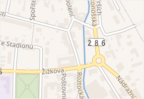 Geologa Pošepného v obci Jilemnice - mapa ulice