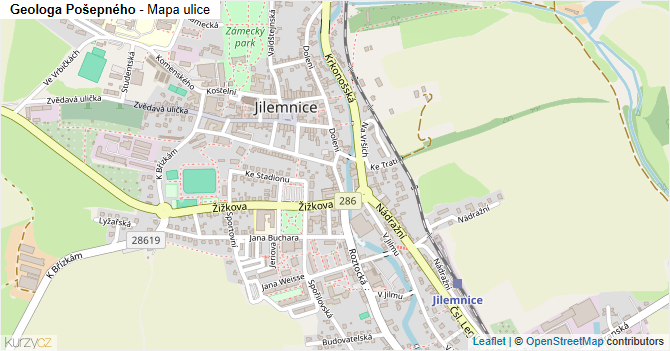 Geologa Pošepného - mapa ulice