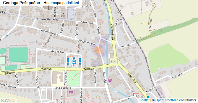 Geologa Pošepného - mapa podnikání