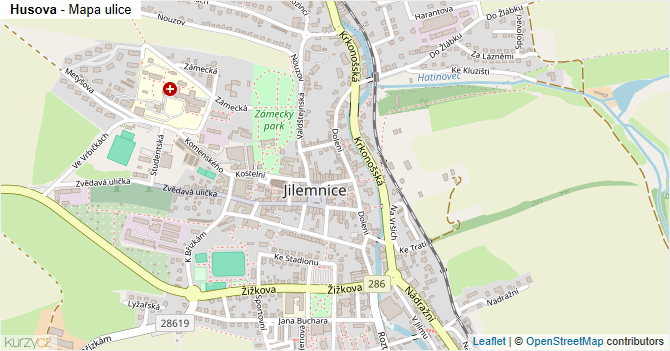 Husova - mapa ulice