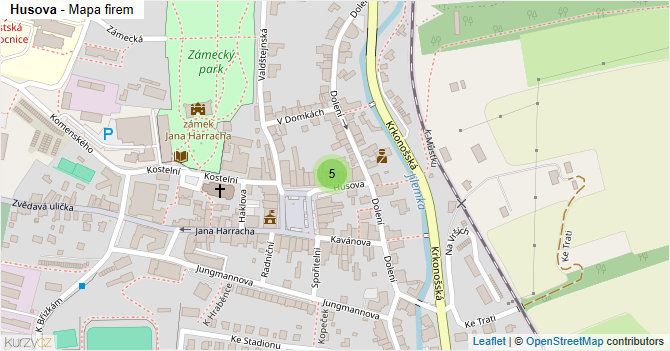Husova - mapa firem
