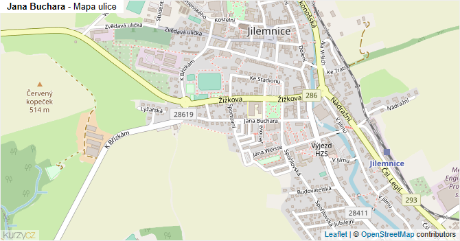 Jana Buchara - mapa ulice
