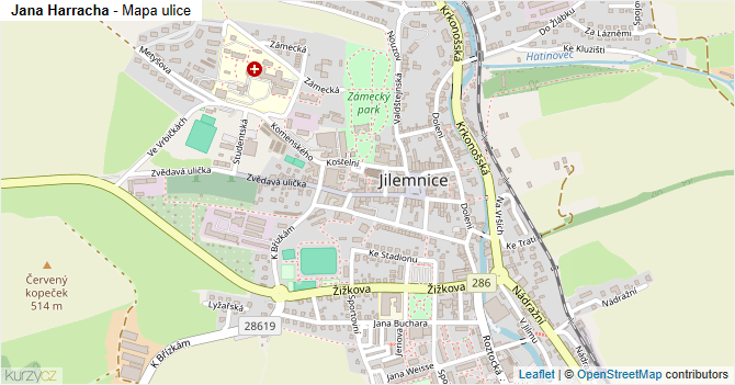 Jana Harracha - mapa ulice