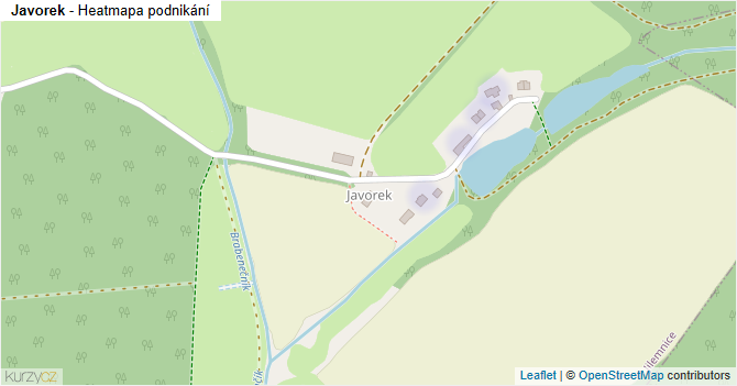 Javorek - mapa podnikání