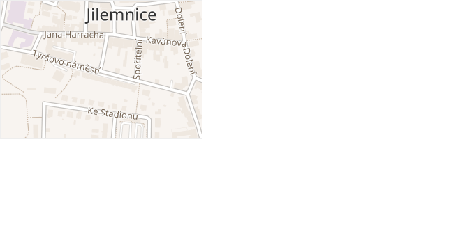 Jungmannova v obci Jilemnice - mapa ulice