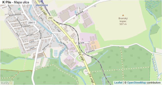 K Pile - mapa ulice