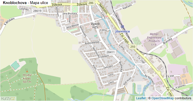 Knoblochova - mapa ulice