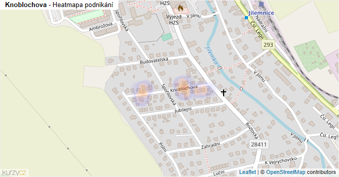Knoblochova - mapa podnikání