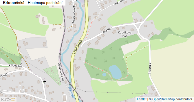 Krkonošská - mapa podnikání