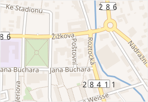 Poštovní v obci Jilemnice - mapa ulice