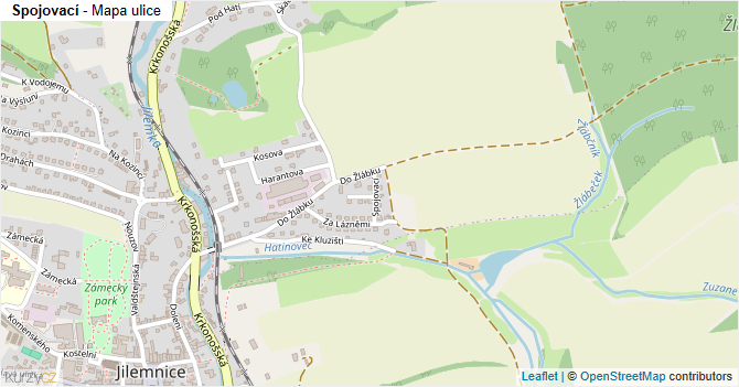 Spojovací - mapa ulice