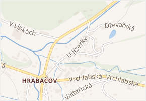 U Jizerky v obci Jilemnice - mapa ulice