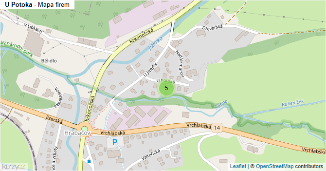 U Potoka - mapa firem