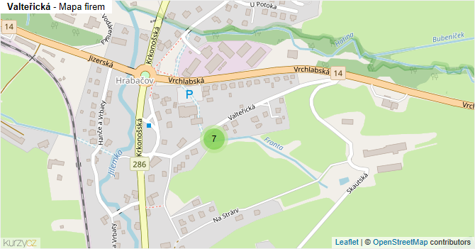 Valteřická - mapa firem