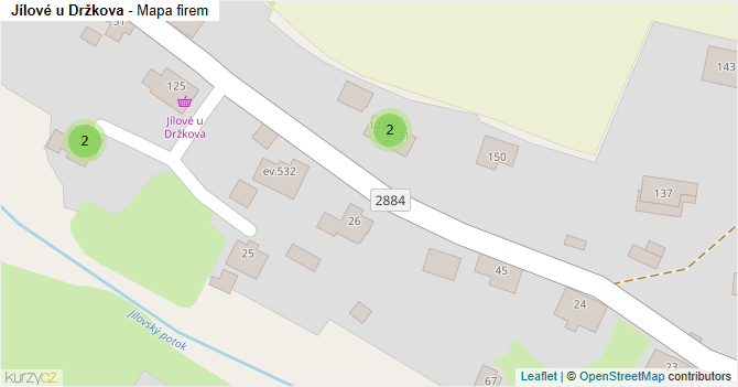 Jílové u Držkova - mapa firem