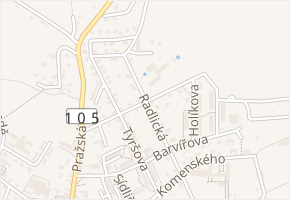 1. máje v obci Jílové u Prahy - mapa ulice