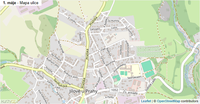 1. máje - mapa ulice