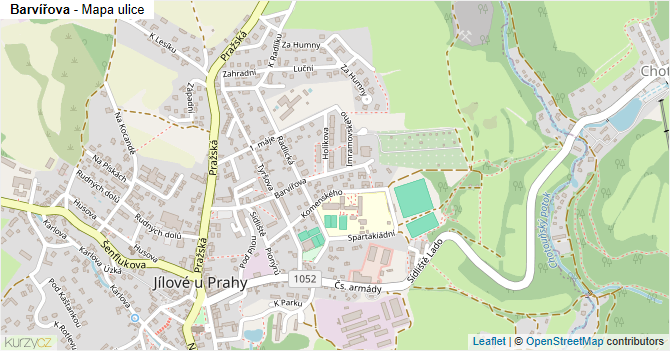 Barvířova - mapa ulice