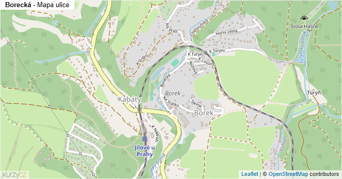 Borecká - mapa ulice