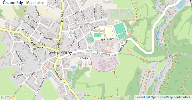 Čs. armády - mapa ulice