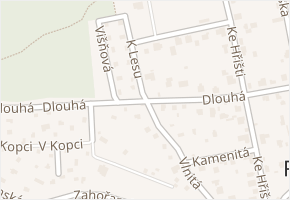 Dlouhá v obci Jílové u Prahy - mapa ulice