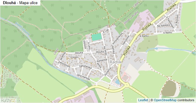 Dlouhá - mapa ulice