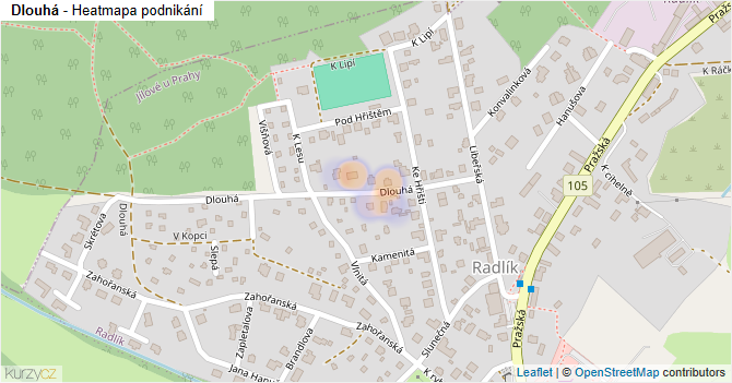Dlouhá - mapa podnikání